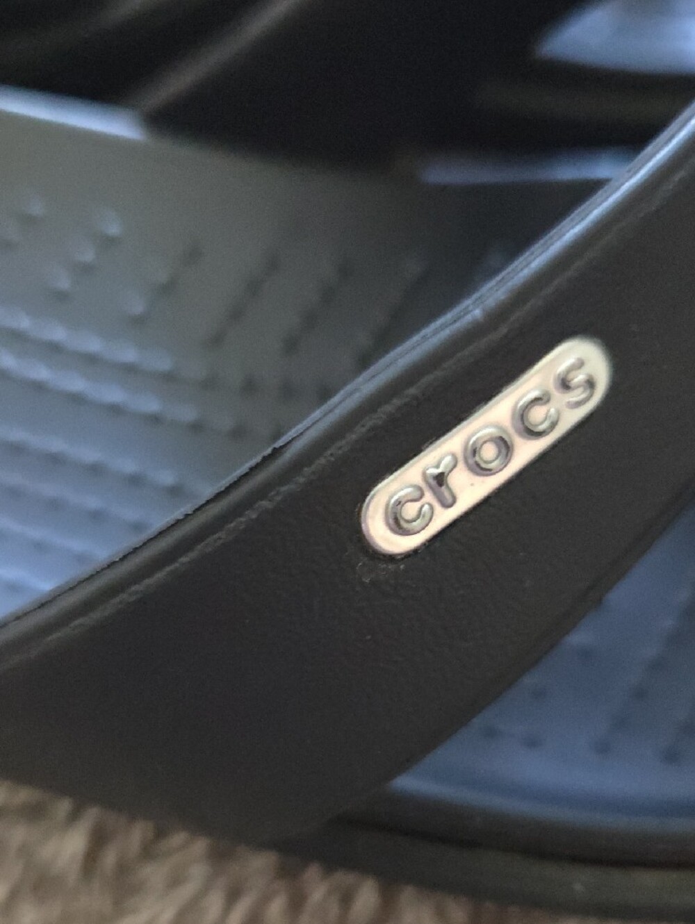 CROCS Women's Black Strappy Slip-On Sandals - Picture 3 of 6